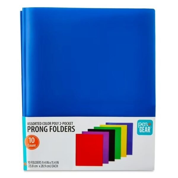Pen+Gear Poly Prong Folders, 10 Pack, Assorted Colors – Alfa Omega ...